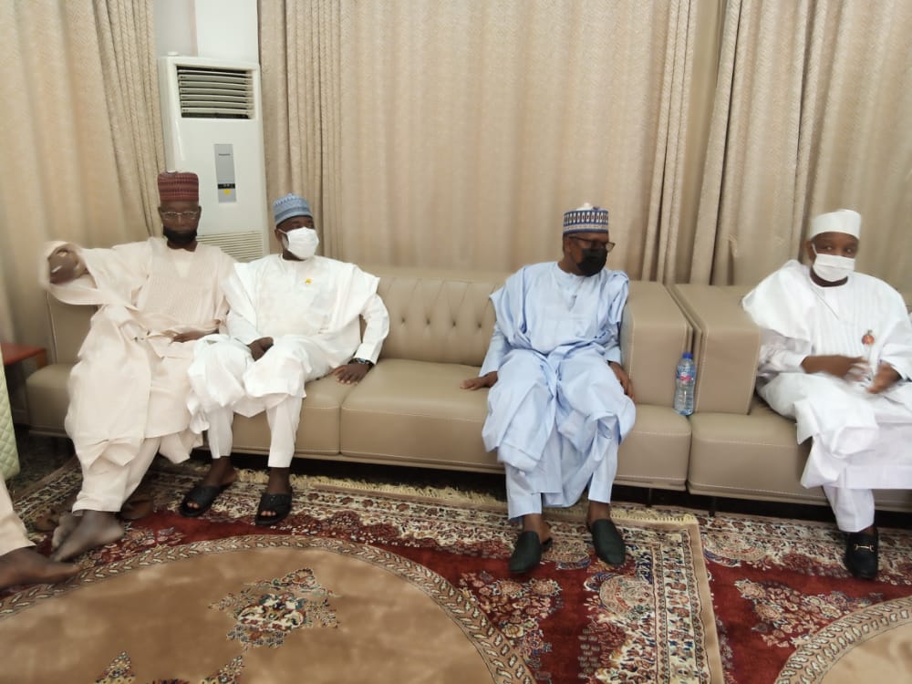 Bagudu condoles with Aliko Dangote over the death of his younger brother, Sani Dangote
